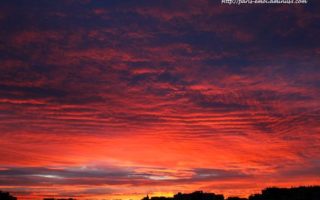 Flaming Skies Over Paris