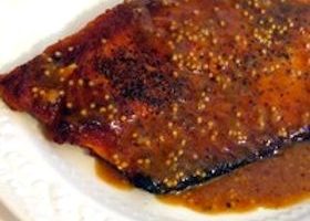 Recipe: Salmon Filet in Maple + Mustard Seed Sauce