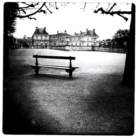 Paris Luxembourg Garden Bench by Photojournalist Clay McLachlan