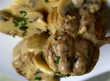 The Paris Butcher: Recipe for Paupiettes de Veau (Veal Rounds) in a Mushroom Cream Sauce