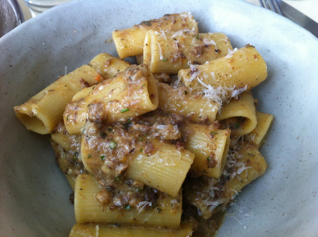 Rigatoni with duck at Heimat Paris/ Mary W Nicklin