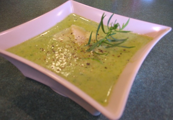 Recipe for Zucchini Parmesan Soup or Soupe Courgettes Parmesan