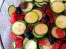 Zucchini Salad with Tomatoes, Lemon and Olives