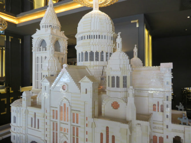 See Paris Monuments Made from Legos at Hilton Paris Opera