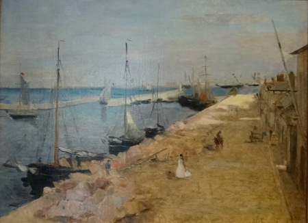Berthe Morisot, Le port de Cherbourg - 1871 © Yale University Art Gallery.