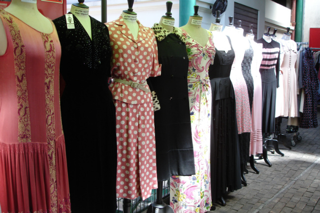 vintage dresses at the Paris Puces