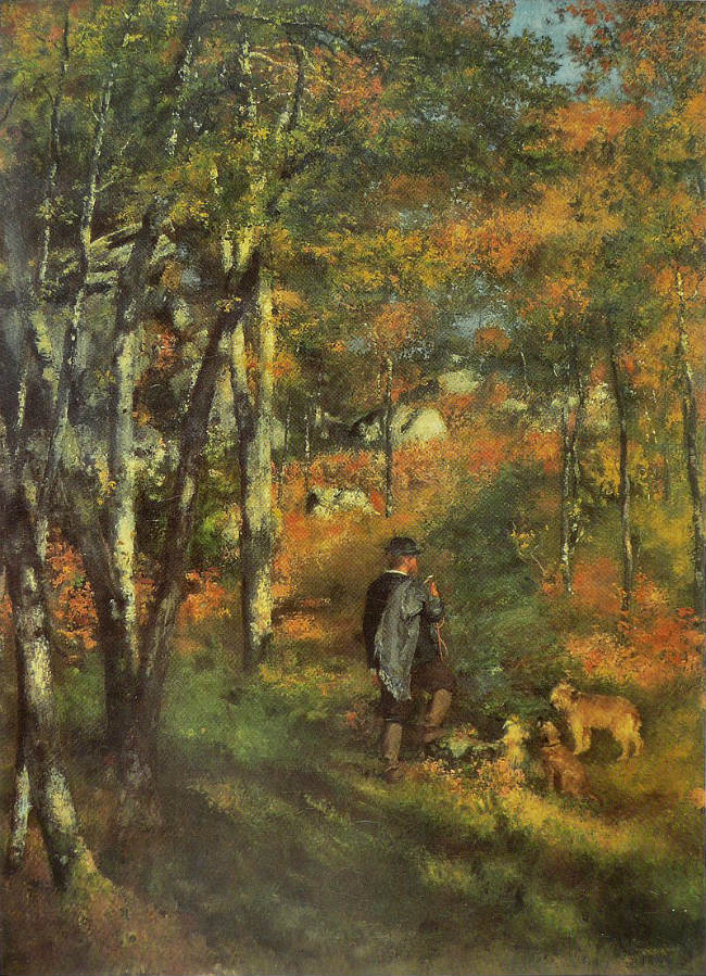 Le Peintre Jules Le Cœur dans la forêt de Fontainebleau, (1886) Renoir