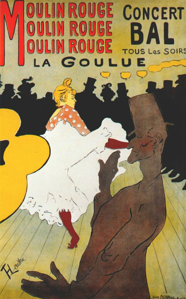 Moulin Rouge- La Goulue, publicity poster by Toulouse-Lautrec