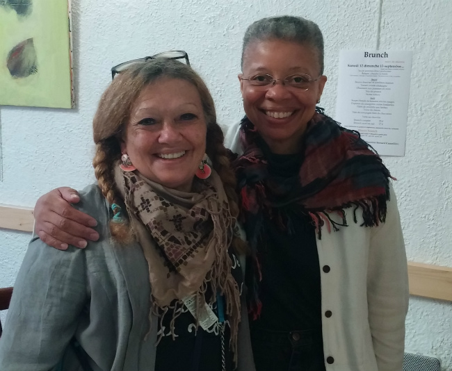 The author Michele Kurlander with Monique Wells