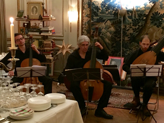 Tactus playing Baroque music at the salon
