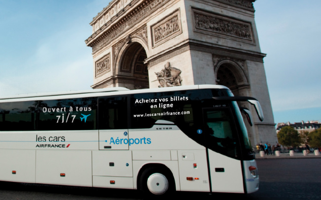 the Air France bus from the airport to Paris