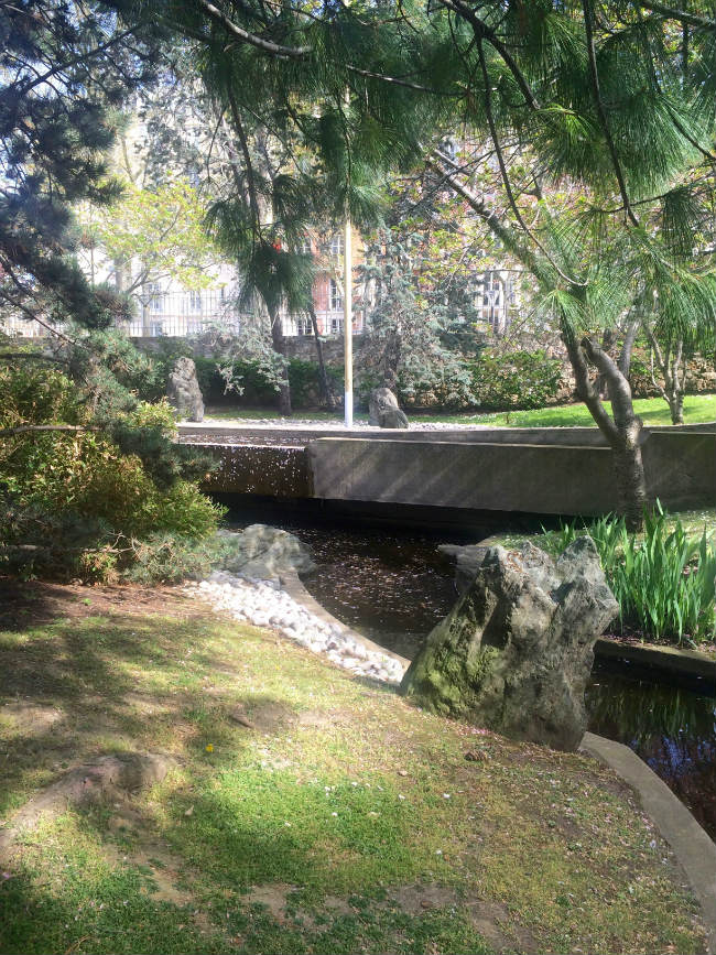 The gardens at UNESCO headquarters in Paris