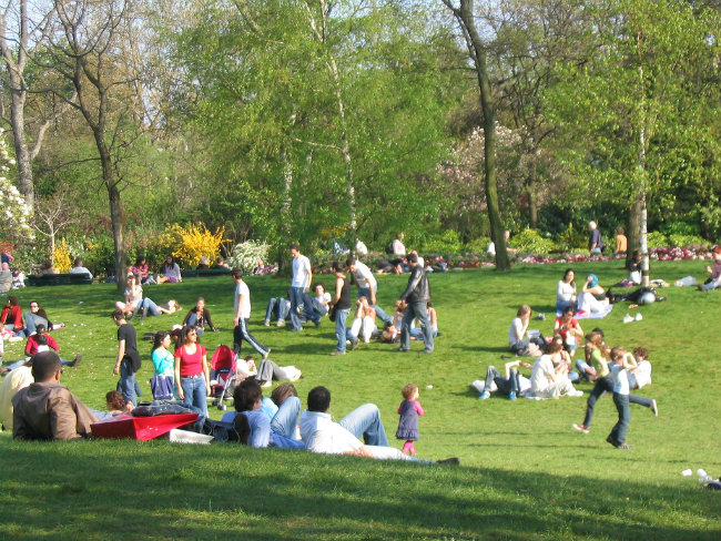 picnickers in the park