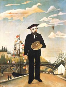 Henri Rousseau, called le Douanier, Self-Portrait (“Moi-Même”), 1890, oil on canvas, 1890, 136 x 113 cm, National Gallery in Prague. 