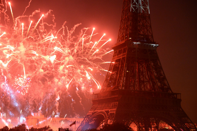 Bastille Day fireworks, Eiffel Tower
