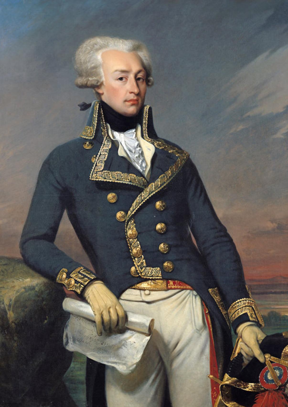 Lafayette as a lieutenant general, in 1791. Portrait by Joseph-Désiré Court