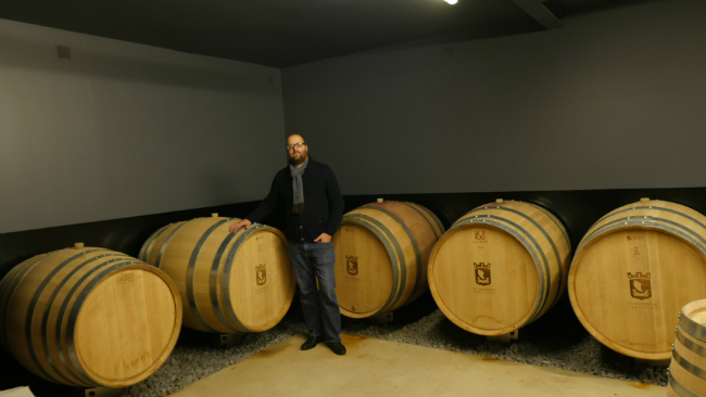 Wine barrels at Les Vignerons Parisiens