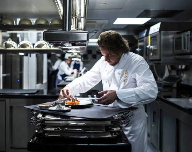 Chef Nicolas Sale in the kitchens of the Ritz Paris
