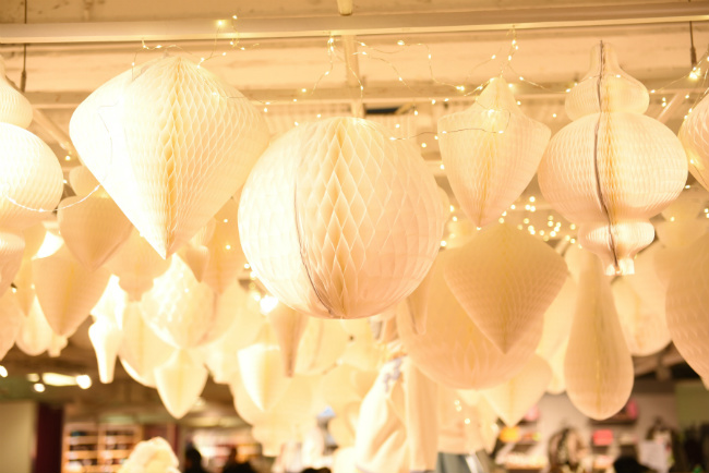 Decorations at Galeries Lafayette. Photo: Krystal Kenney
