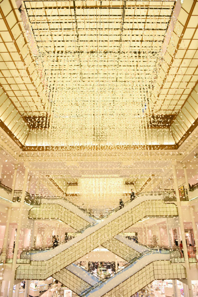 Holiday decorations at Le Bon Marché. Photo: Krystal Kenney