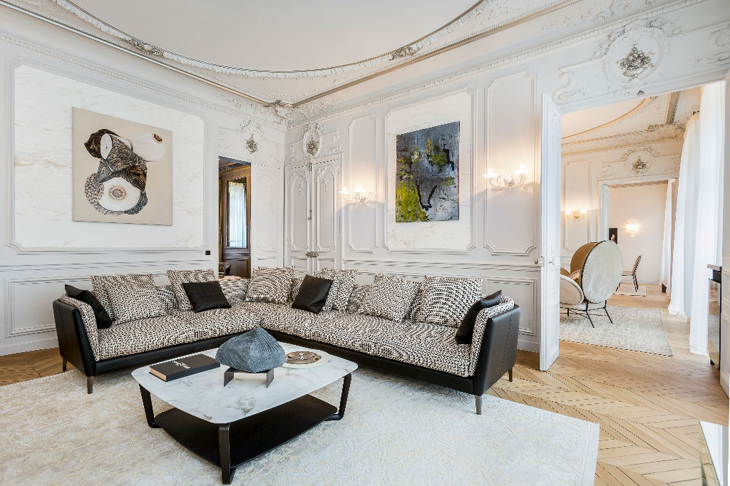 Appartement de Luxe - Triangle d'Or, Paris - Transitional - Living Room -  Paris