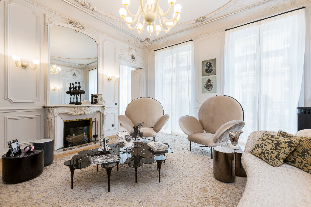 Appartement de Luxe - Triangle d'Or, Paris - Transitional - Living Room -  Paris