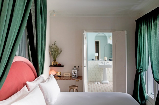 France, Hotel, Bedroom, Bed