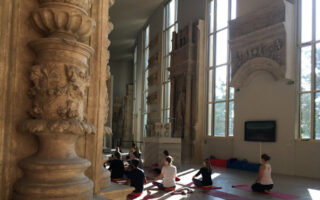 Yoga at the Cité de l’architecture et du patrimoine in Paris