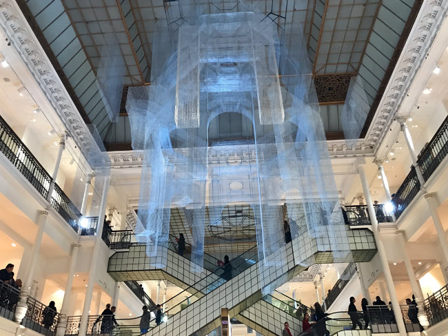 Paris, France - June 24, 2017: Le Bon Marche, the interior of the