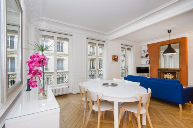 For Sale: Apartment Overlooking the Famous Rue de Trésor in the Marais