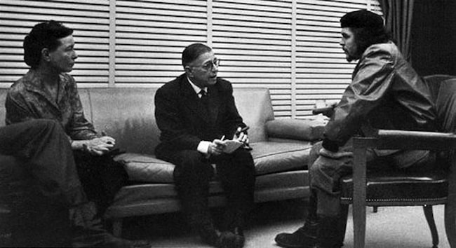 Jean-Paul Sartre, Simone de Beauvoir and Che Guevara