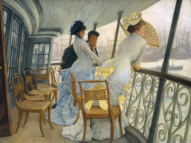 James Tissot, The Gallery of the H.M.S. Calcutta (Portsmouth), c. 1876. Oil on canvas, Tate Gallery, London. Public Domain: Wikipedia