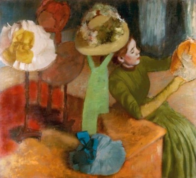 Edgar Degas, At the Millinery Shop, 1879/86, oil on canvas, Art Institute of Chicago. Public Domain: Wikipedia/Google Art Project