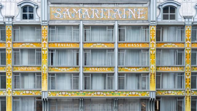 A 'La Samaritaine' bag pictured in Paris, France, on June 10, 2005. The  luxury giant LVMH Louis Vuitton Moet Hennessy's store is being forced to  shut its doors for six years due