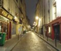 Rue Mouffetard in the middle of the night.