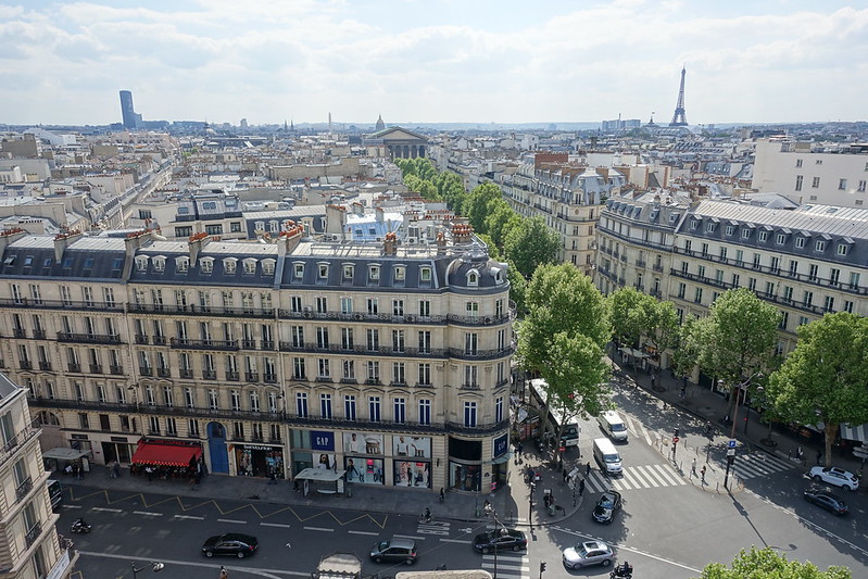 The view from the panoramic terrace at Printemps Haussmann