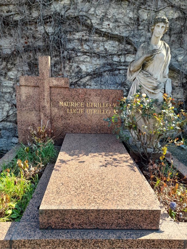 Photo of St Vincent Cemetery in Paris with Maurice Utrillo's headstone