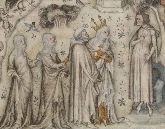 An illustrative work featuring Guillaume de Machaut, from a Parisian manuscript, 1350s