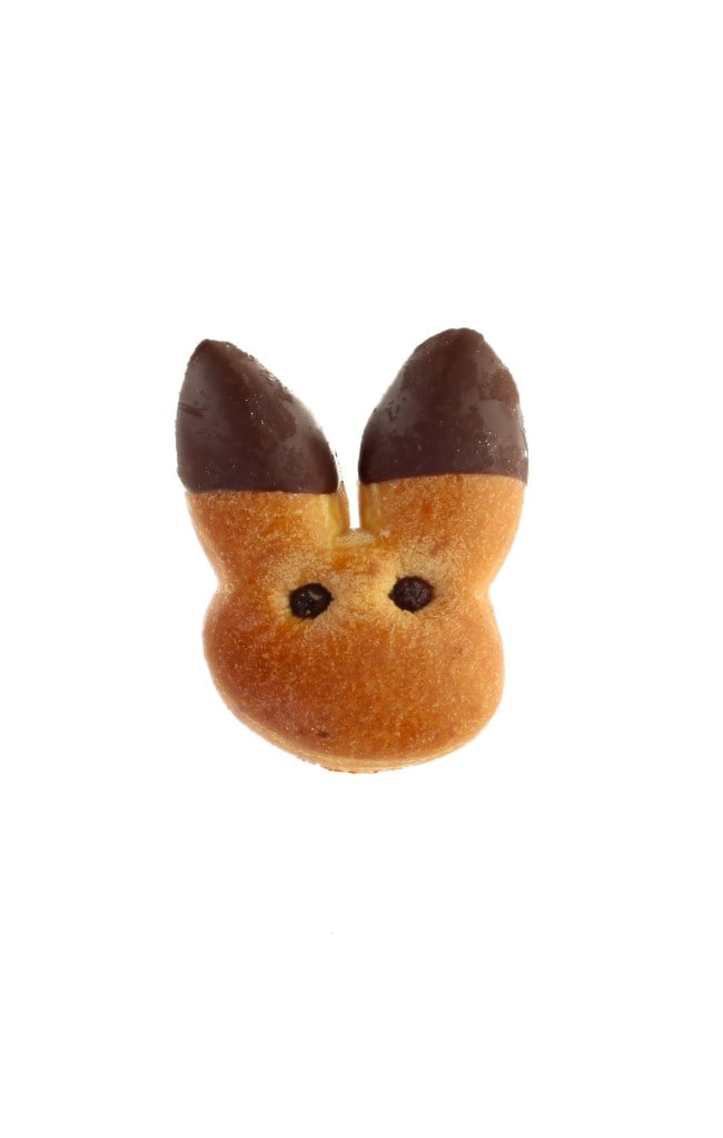 A brioche rabbit with chocolate ears from Parisienne by Petit Plisson