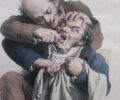 Boilly exhibition painting of a man hurting another man