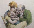 Boilly exhibition painting of three adults and a baby