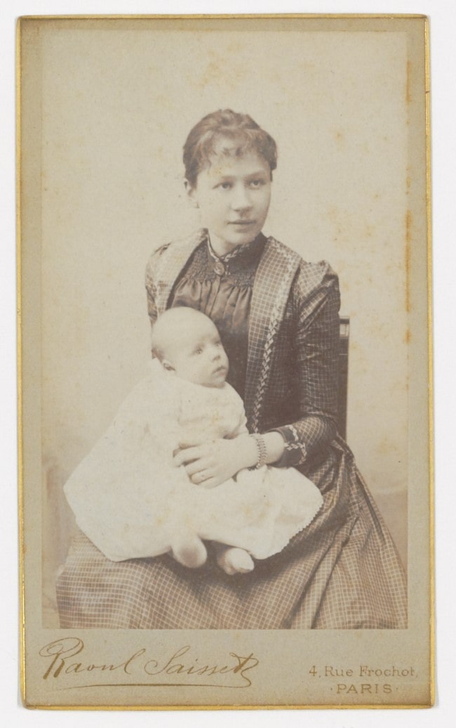 Johanna Bonger van Gogh with son Vincent Willem 1890,