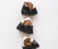 three shiitake onigiri