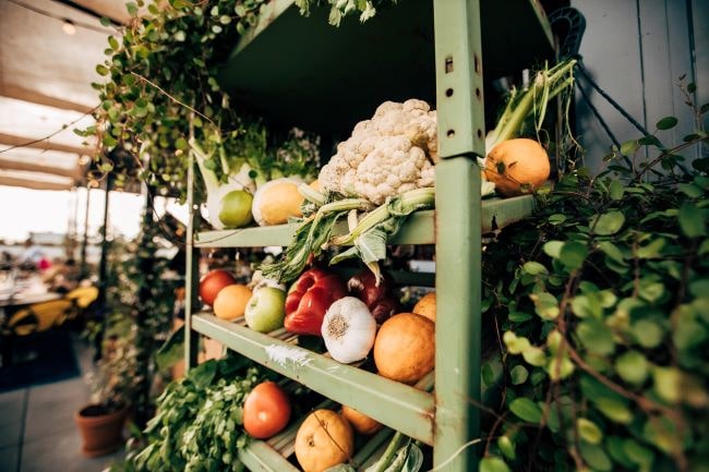 Fresh vegetables at Créatures