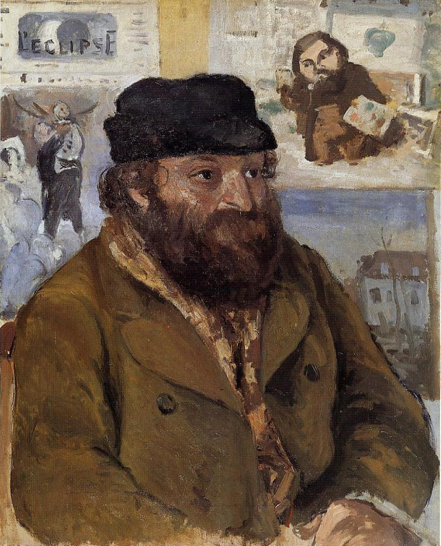 Portrait of Paul Cézanne, by Camille Pissarro, 1874. National Gallery