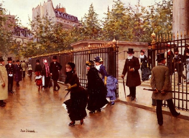 Sortant De La Madeleine, Paris by Jean Béraud