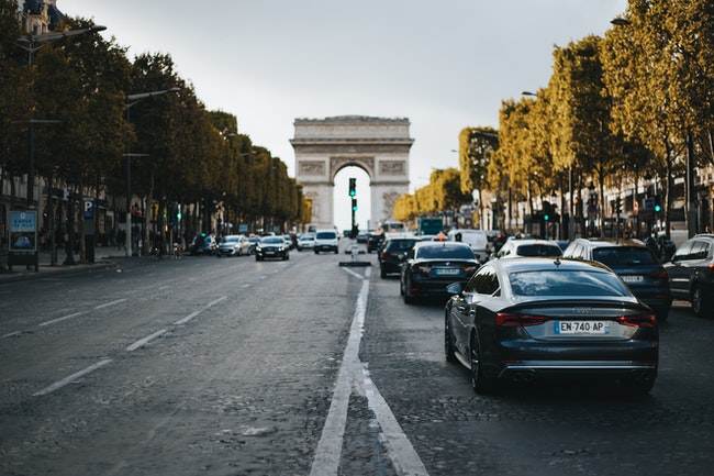 A Busy Road in Paris