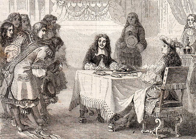 Molière having lunch with the king