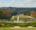 The fountains and manicured landscape originally designed by André Le Nôtre