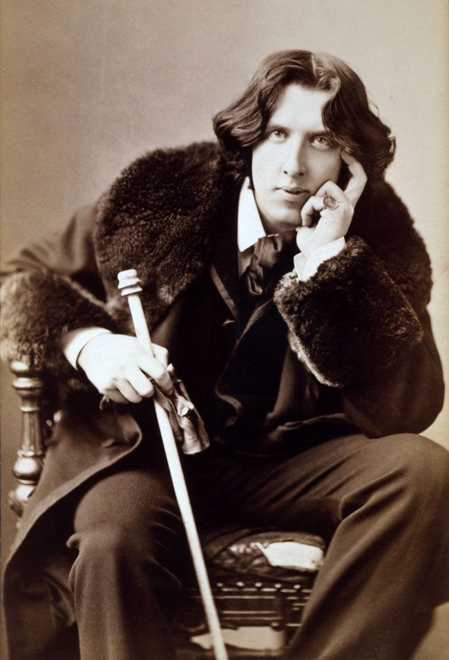 Oscar Wilde, a modern reprint of a photograph by Napoléon Sarony